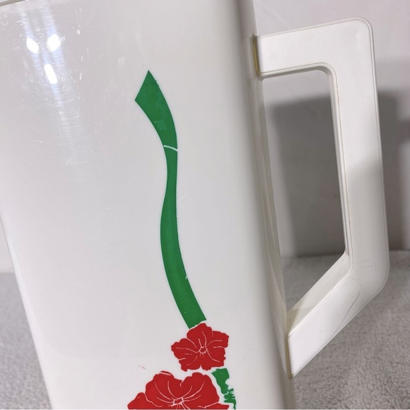 Vintage Totoon White Green Red Plastic Pitcher - Picture 11 of 14